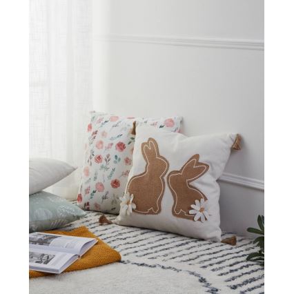 Eglo 420097 - Sierkussen CHEVERY 45x45 cm beige/bruin