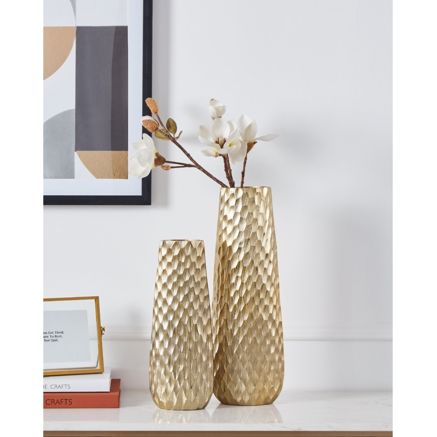 Eglo - Metalen vaas 40,5x14 cm goud