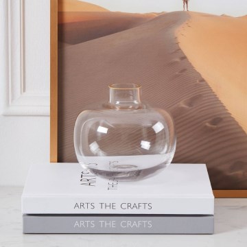 Eglo 421214 - Glazen vaas SIRANANA 11,8x13 cm helder/goudkleurig