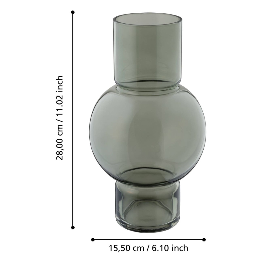 Eglo - Glazen vaas 28x15,5 cm groen