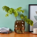 Eglo 421238 - Glazen vaas MAROSAVA 23x20 cm bruin/gerookt