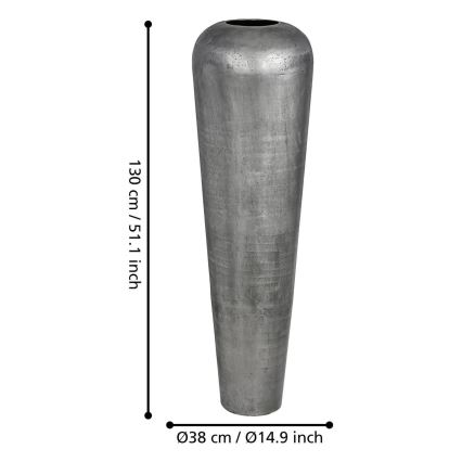 Eglo 421334 - MIYAZAKI metalen vaas 130x38 cm grijs