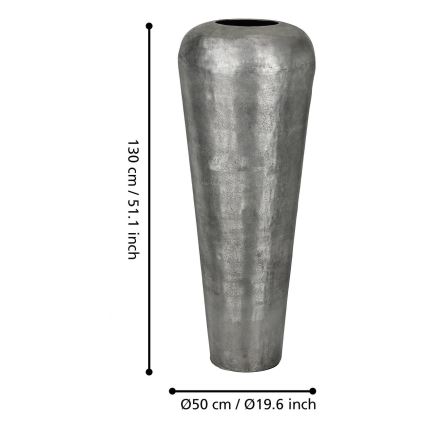 Eglo 421335 - Metalen vaas MIYAZAKI 130x50 cm grijs