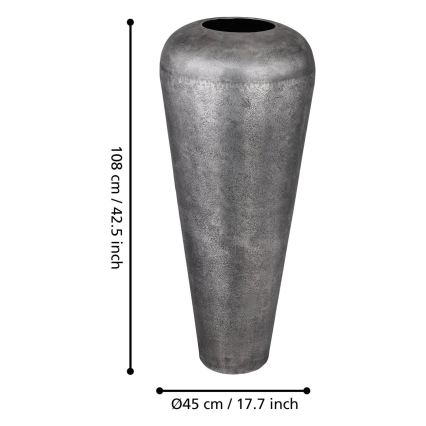 Eglo 421336 - Metalen vaas MIYAZAKI 108x45 cm grijs