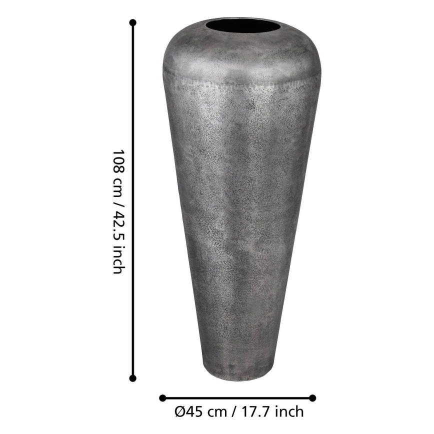 Eglo 421336 - Metalen vaas MIYAZAKI 108x45 cm grijs