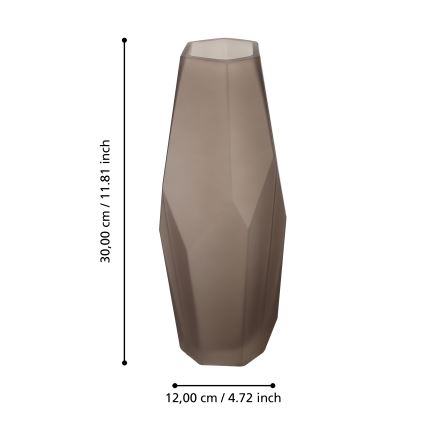 Eglo 421345 - Glazen vaas CLONONY 30x12 cm bruin