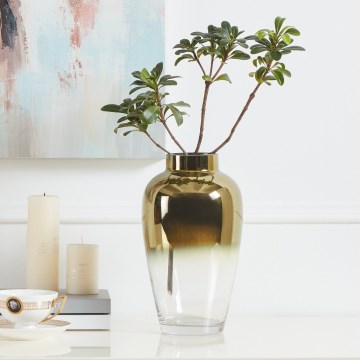 Eglo 421358 - Glazen vaas KENYASI 27x15,5 cm goudkleurig