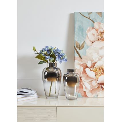 Eglo 421359 - Glazen vaas KENYASI 27 x 15,5 cm, glanzend chroom