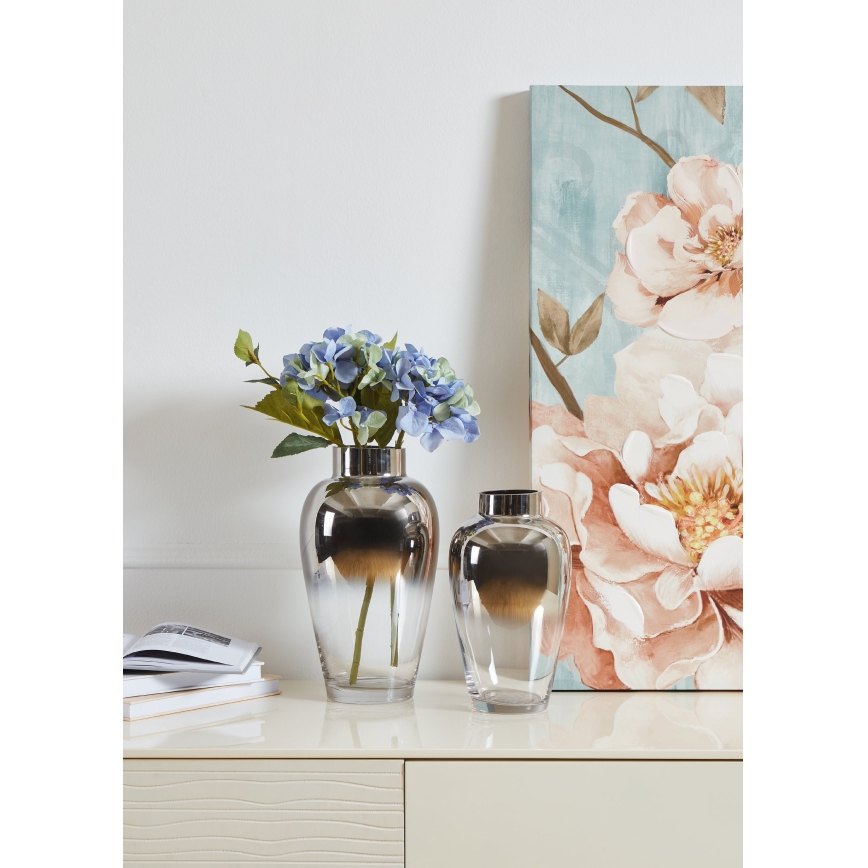 Eglo 421359 - Glazen vaas KENYASI 27 x 15,5 cm, glanzend chroom