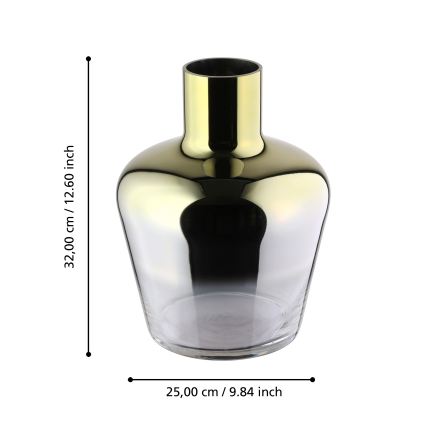 Eglo 421368 - SAMUNTAI glazen vaas 32x25 cm goud