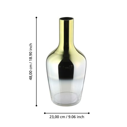 Eglo 421372 - Glazen vaas SAMUNTAI 48x23 cm goud