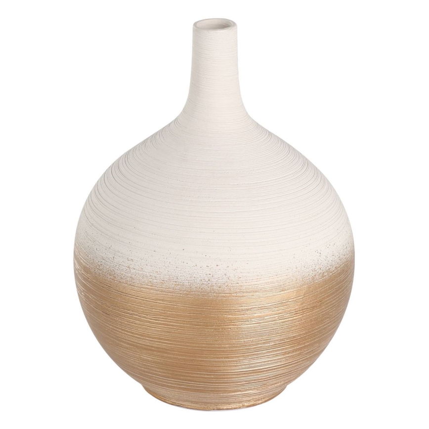 Eglo - Vaas van keramiek 22x16 cm wit/goud