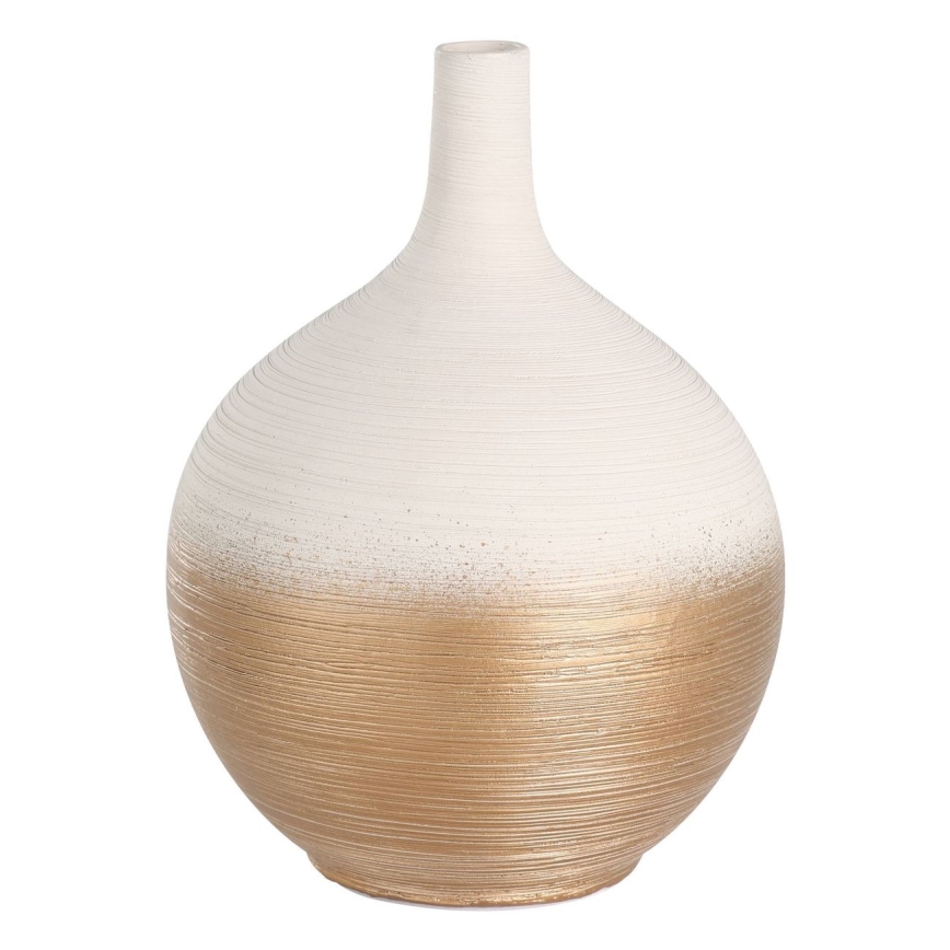 Eglo - Vaas van keramiek 22x16 cm wit/goud