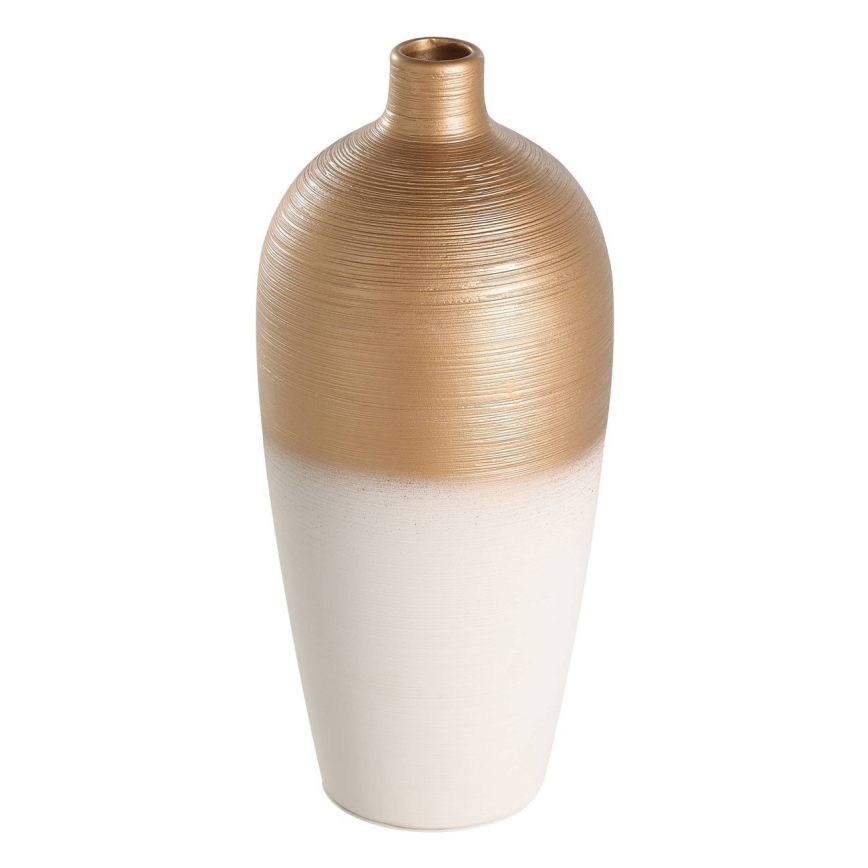 Eglo - Vaas van keramiek 28x15 cm wit/goud