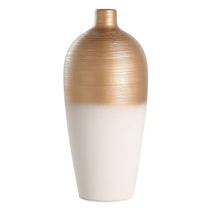 Eglo - Vaas van keramiek 28x15 cm wit/goud