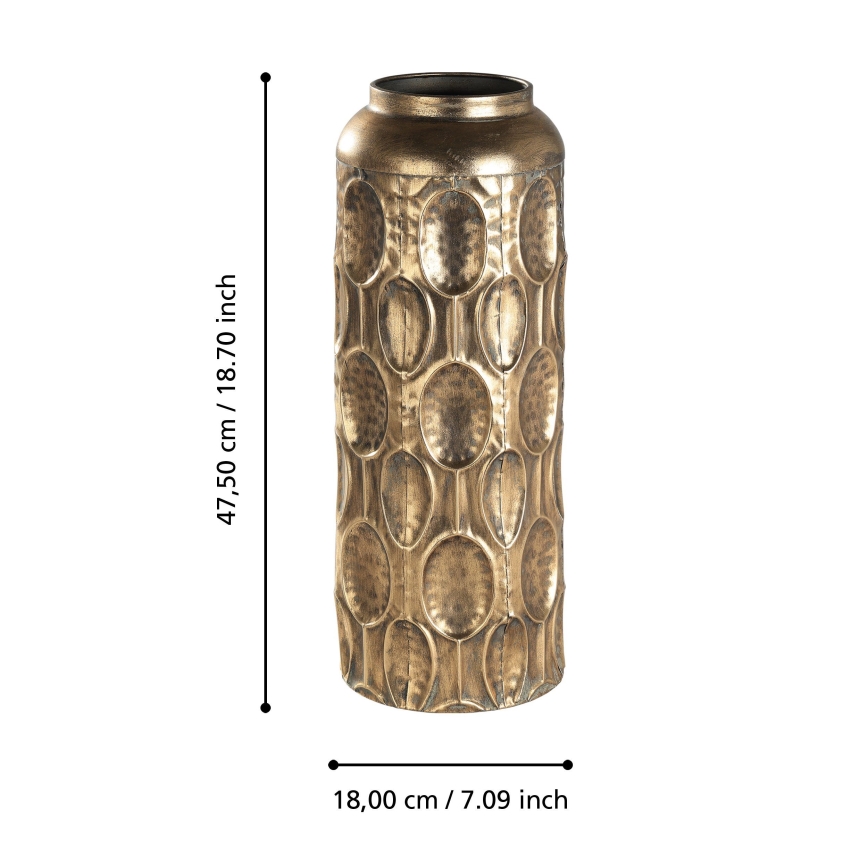 Eglo 421631 - Metalen vaas LENGGENG 47,5x18 cm goudkleurig