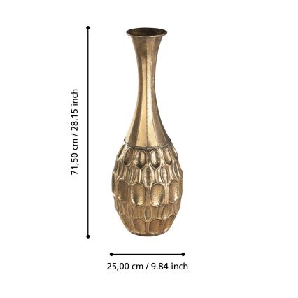 Eglo 421633 - Metalen vaas LENGGENG 71,5 x 25 cm goudkleurig