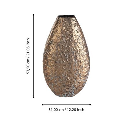 Eglo 421635 - Metalen vaas LENGGENG 53,5x31 cm bronskleurig