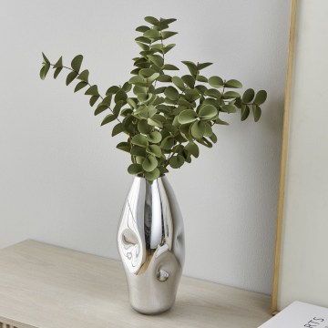 Eglo 421682 - Glazen vaas XIPORAI 28,5x14,5 cm glanzend chroom