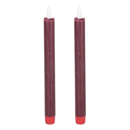 Eglo - SET 2x LED Candle LED/1xAAA 24,5 cm rood