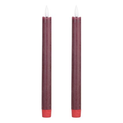 Eglo - SET 2x LED-kaars LED/1xAAA 24,5 cm rood