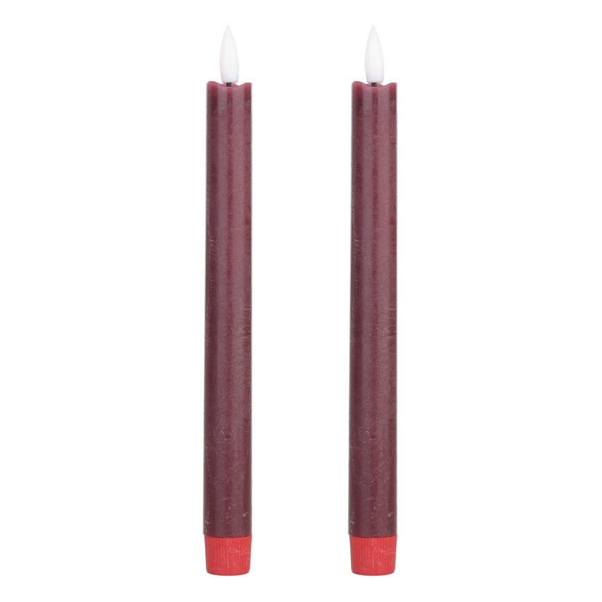 Eglo - SET 2x LED-kaars LED/1xAAA 24,5 cm rood