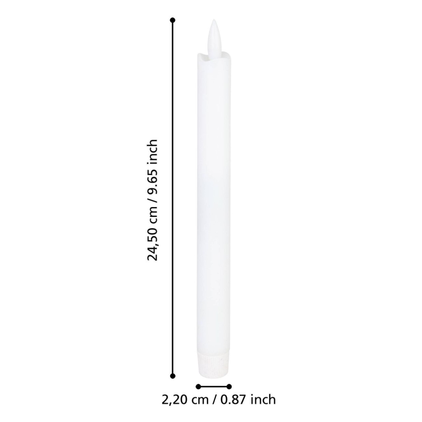 Eglo - SET 2x LED Candle LED/1xAAA 24,5 cm wit