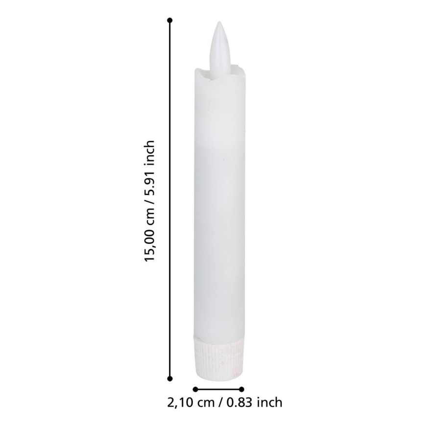 Eglo - SET 2x LED-kaars LED/1xAAA 15 cm wit