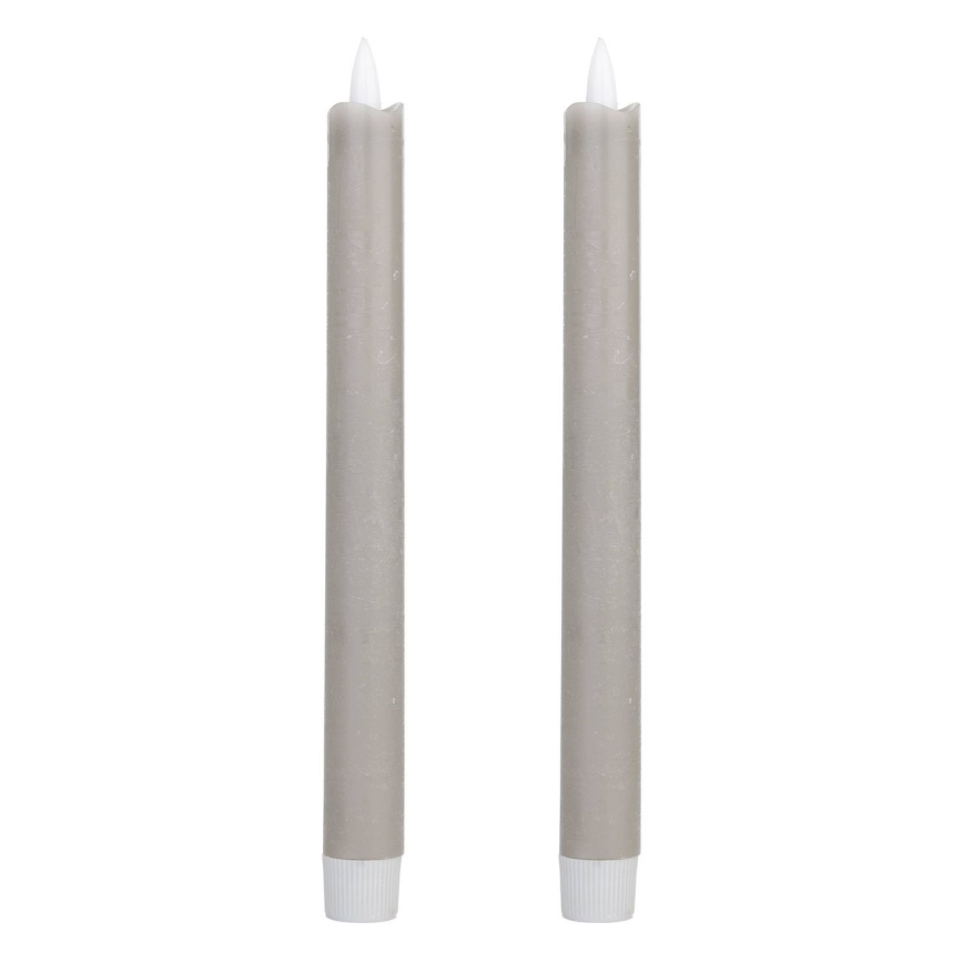 Eglo - SET 2x LED Candle LED/1xAAA 24,5 cm grijs