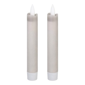 Eglo 422223 - SET 2x LED Candle ANTANABE LED/1xAAA 15 cm grijs