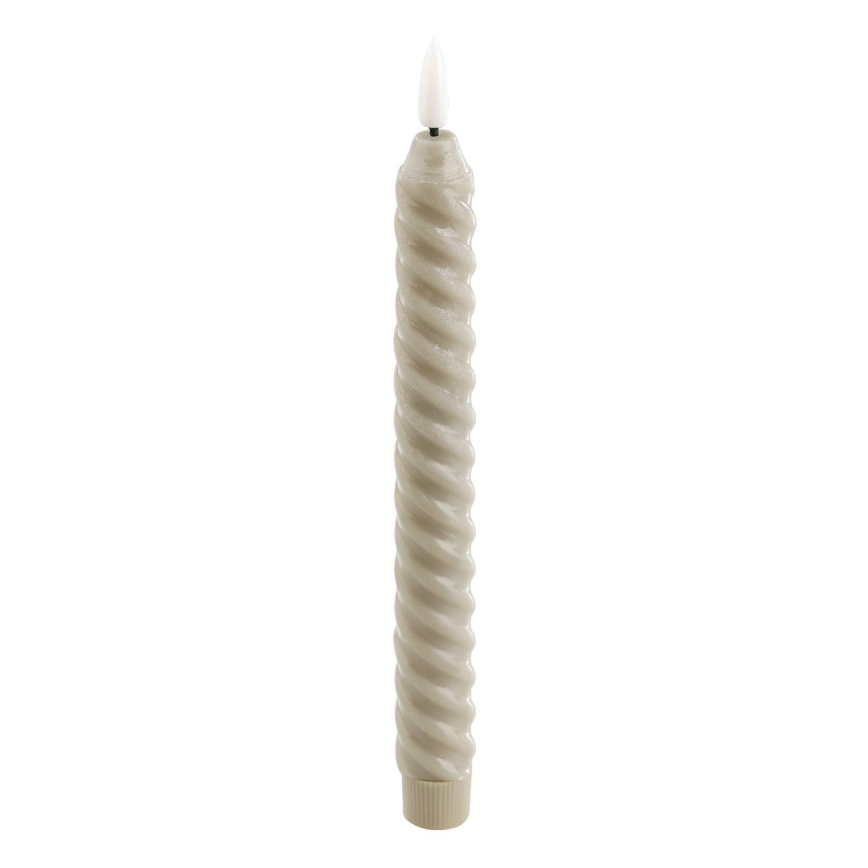 Eglo - SET 2x LED-kaars LED/1xAAA 24,5 cm beige