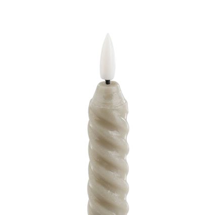 Eglo - SET 2x LED-kaars LED/1xAAA 24,5 cm beige