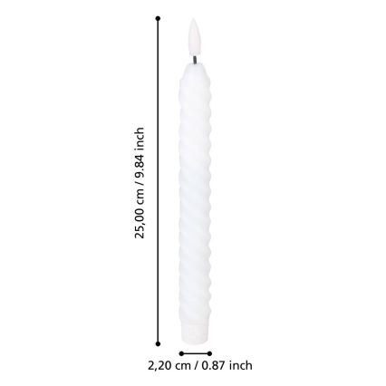 Eglo - SET 2x LED Candle LED/1xAAA 25 cm wit
