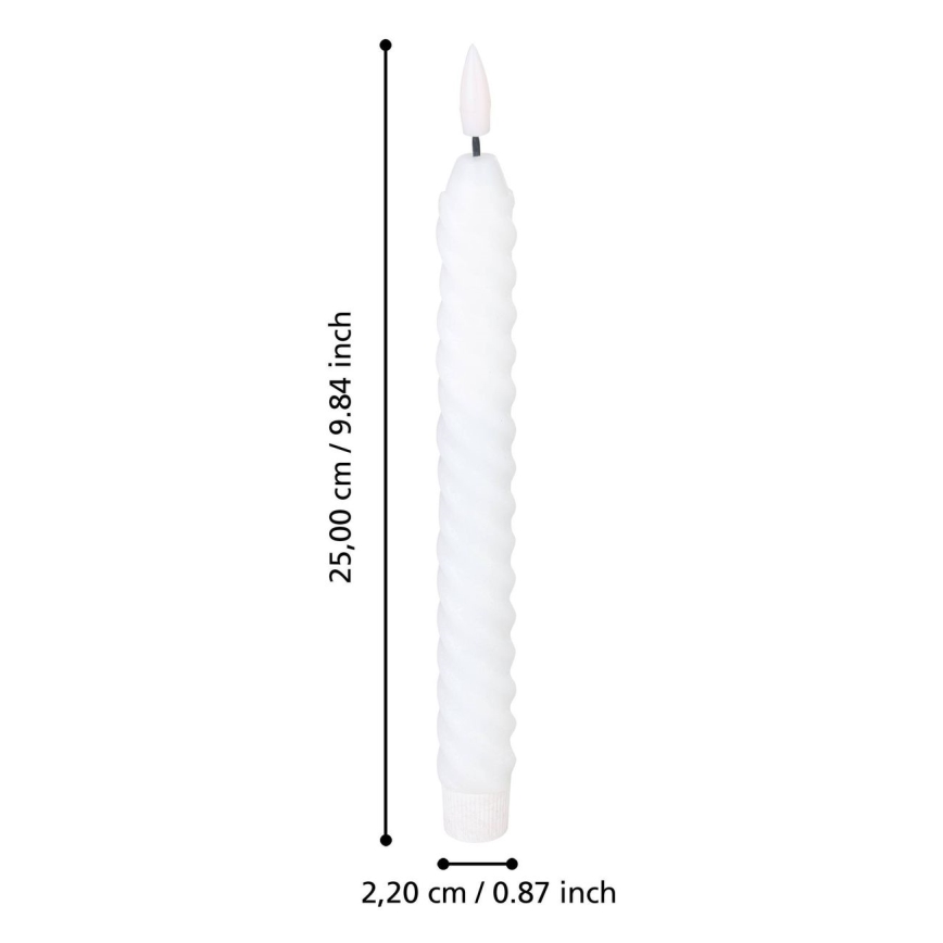 Eglo - SET 2x LED Candle LED/1xAAA 25 cm wit