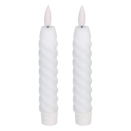 Eglo - SET 2x LED-kaars LED/1xAAA 15 cm wit