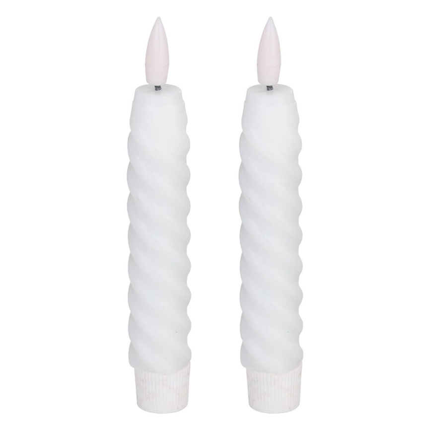 Eglo - SET 2x LED-kaars LED/1xAAA 15 cm wit