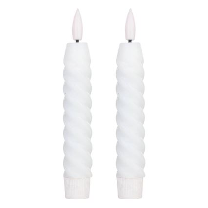 Eglo - SET 2x LED-kaars LED/1xAAA 15 cm wit