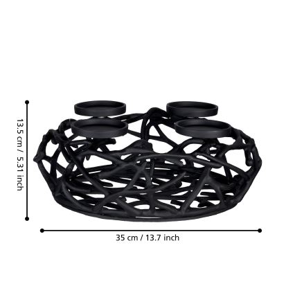 Eglo 422732 - Kandelaar OROQUIETA 13,5x35 cm zwart