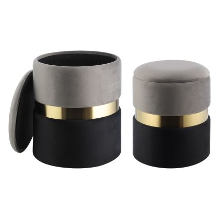 Eglo - SET 2x Krukje diameter 31,5/36 cm grijs/zwart/goud