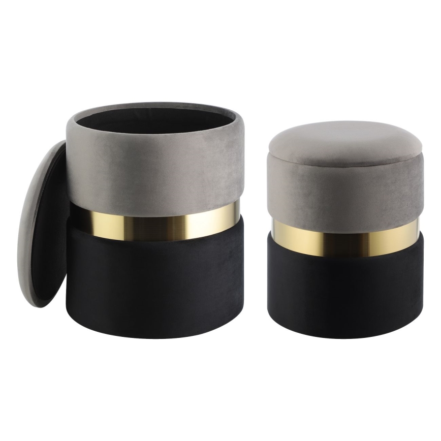 Eglo - SET 2x Krukje diameter 31,5/36 cm grijs/zwart/goud