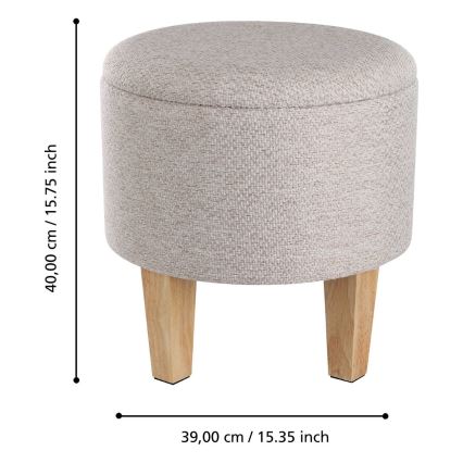 Eglo 424032 - Poef MASHIKE 40x39 cm beige