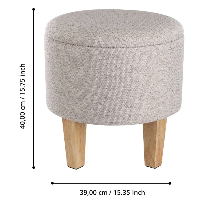 Eglo 424032 - Poef MASHIKE 40x39 cm beige