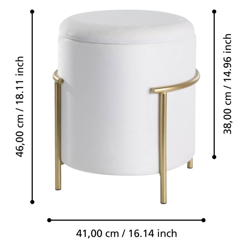 Eglo - Krukje 46x41 cm wit/goud