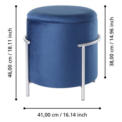 Eglo - Krukje 46x41 cm blauw/chroom