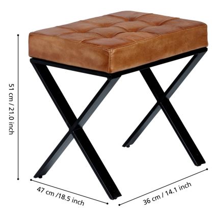 Eglo 424752 - Poef YAMATSURI 47x51 cm bruin