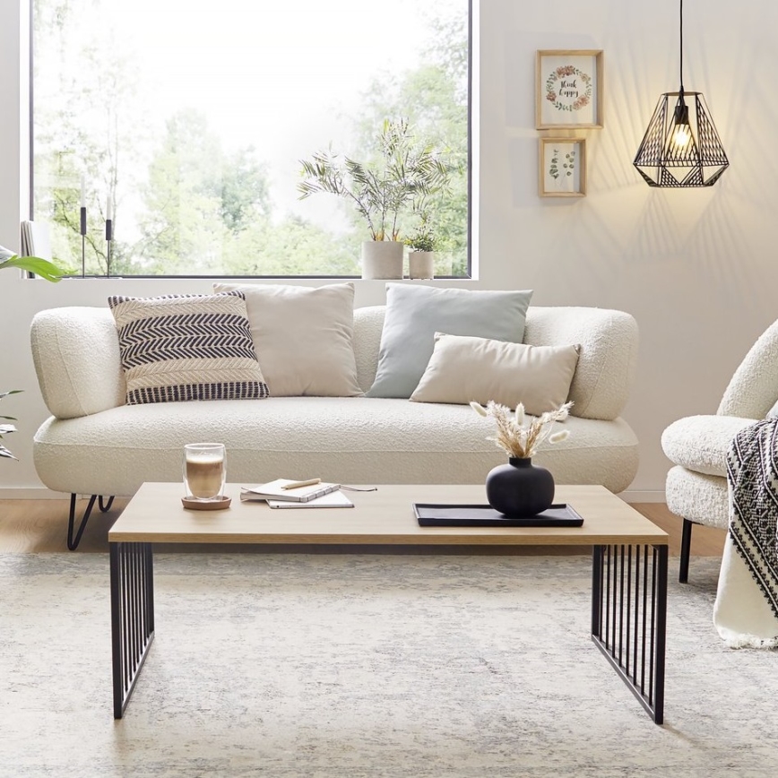 Eglo 424801 - Salontafel AUKSIDE 53,5x100 cm bruin/zwart