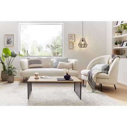 Eglo 424801 - Salontafel AUKSIDE 53,5x100 cm bruin/zwart