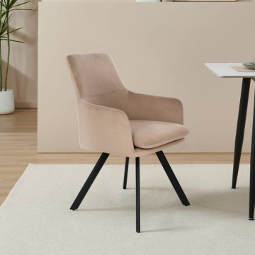 Eglo 424942 - Fauteuil APALIT 86x60 cm beige/zwart