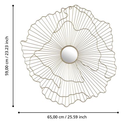 Eglo - muur spiegel 59x65 cm goud