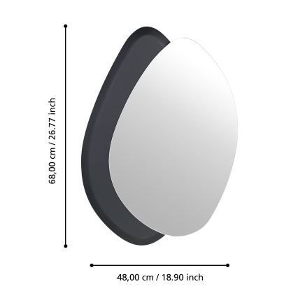 Eglo 425051 - Wandspiegel LIOMA 68x48 cm vuren/zwart